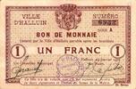 France 1 Franc 59 - HALLUIN - BON DE MONNAIE - 1 FRANC - 24/01/1915 -