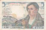 France 5 Francs 1943 F.05/02 - 5 FRANCS BERGER - 22/07/1943 - A.38 S/SS 4,00 EUR  + 3,20 EUR frais d'envoi