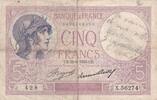 France 5 Francs F.03/17 - 5 FRANCS VIOLET - 22/06/1933 - X.56274 -