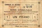 France 1 Franc 62 - RECOURT - BON POUR 1 FRANC - 10/11/1915 - 2eme serie -