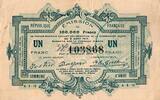 France 1 Franc 59 - ANOR - BON COMMUNAL - 1 FRANC - 3 AOUT 1915 -