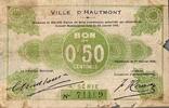 France 50 Centimes 59 - HAUMONT - BON DE 50 CENTIMES - 25/01/1915 -