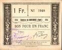 France 1 Franc 59 - BOUVIGNIES - BON POUR 1 FRANC - 1914 -