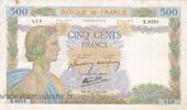 France 500 Francs F.32/37 - 500 FRANCS LA PAIX - 16/07/1942 - X.6324 -