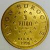France 3 Euro 69 - RHÔNE - LYON - EURO DES VILLES - 3 EURO 1996 - 100 ANS DE FOURVIERE -