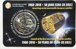 Belgique 2 € commémorative BELGIQUE - 2 EURO 2018 - 50ème Anniversaire du satellite ESBRO-2B - Plaquette -