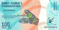 Madagascar 100 Ariary MADAGASCAR - PICK 97 a -100 ARIARY - 2017-2022 - grenouille -