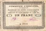 France 1 Franc 62128 - HENINEL - BONS COMMUNAUX - 1 FRANC - 04/04/1915 -