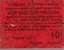 France 10 Centimes 59288 - PREUX-AU-BOIS - BON POUR 10 CENTIMES - 15/10/1915 -