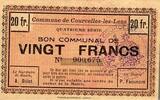 France 20 Francs 62970 - COURCELLES-LES-LENS - BON COMMUNAL - 20 FRANCS -