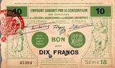 France 10 Francs 59 - VALENCIENNES - EMPRUNT GARANTI - BON POUR 10 FRANCS - MAI 1916 - SERIE 18 -