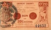 France 20 Centimes 59 - VALENCIENNES - EMPRUNT GARANTI - BON POUR 20 CENTIMES - SEPTEMBRE 1914 - SERIE 7 -