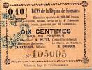 France 10 Centimes 59730 - SOLESMES - 10 CENTIMES - 4EME EMISSION -