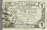 France 1 Franc NORD - AISNE - OISE - BON REGIONAL - 1 FRANC - 12/12/1917 - SERIE 3 -