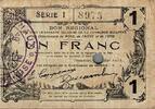 France 1 Franc NORD - AISNE - OISE - BON REGIONAL - 1 FRANC - MAI 1916 - SERIE 1 -