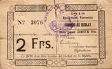 France 2 Francs 59870 - RIEULAY - BON POUR - 2 FRANCS - 1915 - 2EME EMISSION -