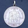 France 5 Francs PENDENTIF EN ARGENT - 5 FRANCS HERCULE 1873 - 25.8 g - 36 mm - 096823 -