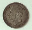 Espagne 5 Pesetas ESPAGNE - KM 688 - 5 PESETAS 1885 - ALPHONSE XII -