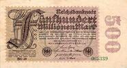 Allemagne 500.000.000 Mark ALLEMAGNE - PICK 110 d - 500.000.000 MARK - 01/09/1923 -