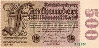 Allemagne 500.000.000 Mark ALLEMAGNE - PICK 110 d - 500.000.000 MARK - 01/09/1923 -