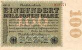 Allemagne 100 Millionen mark ALLEMAGNE - PICK 107 d - 100 MILLIONEN MARK - 22/08/1923 -