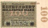 Allemagne 100 Millionen mark ALLEMAGNE - PICK 107 d - 100 MILLIONEN MARK - 22/08/1923 -