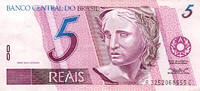 Brésil 5 Reais BRESIL - PICK 244 A.d - 5 REAIS - NON DATE (1997) - SIGN 39 - SERIE A-C - HERON -