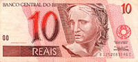 Brésil 10 Reais BRESIL - PICK 245 A.e - 10 REAIS - NON DATE (1997) - SIGN 39 - SERIE B-C - PERROQUET -