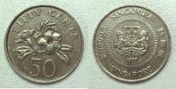 Singapour 50 Cents Singapour - 50 Cents 1987 - Allamanda jaune -