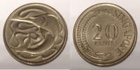 Singapour 20 Cent SINGAPOUR - KM 4 - 20 CENTS 1968 - Espadon -