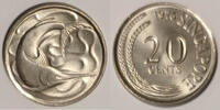 Singapour 20 Cent SINGAPOUR - KM 4 - 20 CENTS 1976 - Espadon -