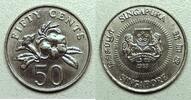 Singapour 50 Cents Singapour - 50 Cents 1988 - Allamanda jaune -