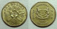 Singapour 1 Dollar Singapour - 1 Dollar 1995 - Pervenche de Madagascar -