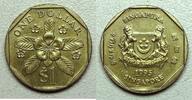 Singapour 1 Dollar Singapour - 1 Dollar 1995 - Pervenche de Madagascar -