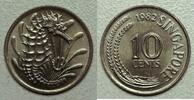 Singapour 10 Cents Singapour - 10 Cents 1982 - hippocampe -