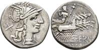 ROMAN REPUBLIC Denarius L. Trebanius, 135 BC. Rome mint. -