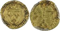 Demi-écu d'or à la couronne Charles VII - Demi -écu d'or à la couronne - Paris - PCGS AU 58 -