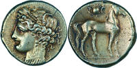 Trihémistatère ou demi-Shekel Grèce Antique - Zeugitane - Carthage - Trihémistatère ou demi-Shekel - Electrum - Rare -