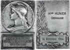 France Médaille Médaille - Roty - Association de Sténographie Unitaire - Argent - 1964 -