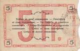 France 18/06/1917 5 Francs Fourmies Commune - 1917 TTB
