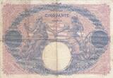 France 1907 50 Francs Bleu et Rose - 10-05-1907 Série X.3159 TB+