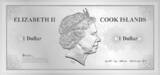 Iles Cook  Hong Kong - Skyline collection -1 Dollar Argent Couleur 2017 BE