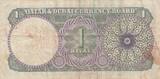 Qatar et Dubai  1 Riyal - Dhow - palmier - ND (1960) TTB