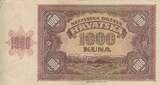 Croatie 1941 1000 Kuna - Jeune fille - Montagnes - 26-05-1941 - Série G TTB