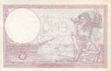 France 1939 5 Francs - Violet - 05-10-1939 - Série U.64059 SPL