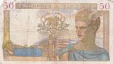 France 1939 50 Francs Cérès - 21-12-1939 - Série T.11726 TTB