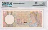 Grèce  50 Drachms - Paysanne - Bas Relief, Cérès - 1935 - PMG 66 EPQ NEUF