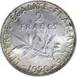 France  2 Francs Semeuse - 1920 SUP