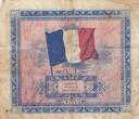 France  2 Francs Impr. américaine (drapeau) - 1944 Sans Série - TB