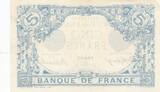 France 1916 5 Francs - Bleu - 23-09-1916 - Série W.14048 SUP